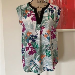 Sheer Gibson Latimer Floral Blouse